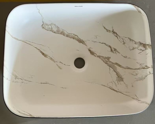 Раковина накладна MIXXUS PREMIUM DIVERSE-0110 MARBLE-BLACK 500х390х130mm (MP6517) - 4