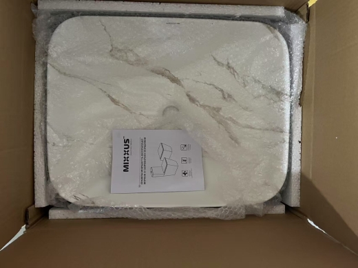 Раковина накладна MIXXUS PREMIUM DIVERSE-0110 MARBLE-BLACK 500х390х130mm (MP6517) - 6