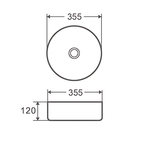 Раковина накладна Mixxus Premium TOPPER-0102 365х365х125mm (MP6680) - 2