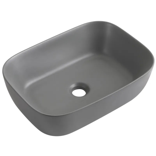 Раковина накладна Mixxus Premium DIVERSE-0116 GRAY 455x330x135mm (MP6651) - 1