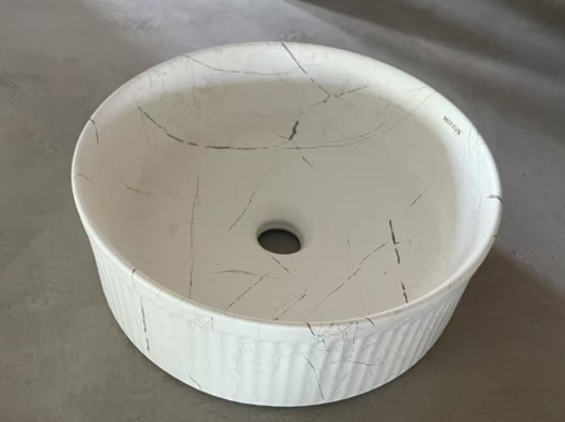 Раковина накладная Mixxus Premium WAVE-0102 MARBLE 370х370х130mm (MP6528) - 4