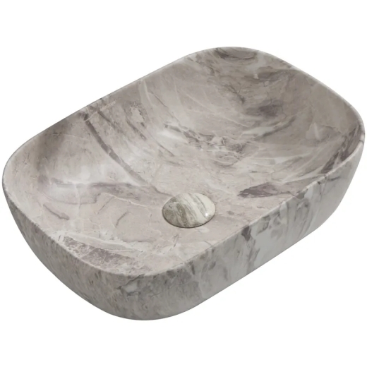 Раковина накладна MIXXUS PREMIUM DIVERSE-0113 MARBLE 455х325х135mm (MP6544) - 1