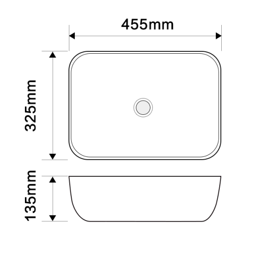 Раковина накладна MIXXUS PREMIUM DIVERSE-0113 MARBLE 455х325х135mm (MP6544) - 2