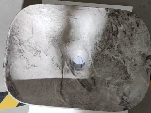 Раковина накладна MIXXUS PREMIUM DIVERSE-0113 MARBLE 455х325х135mm (MP6544) - 5