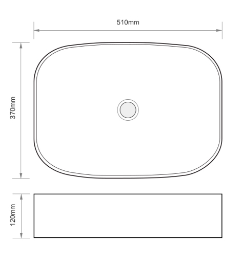 Раковина накладная Mixxus Premium BEVEL-0103 BLACK 510х370х120mm (MP6520) - 2