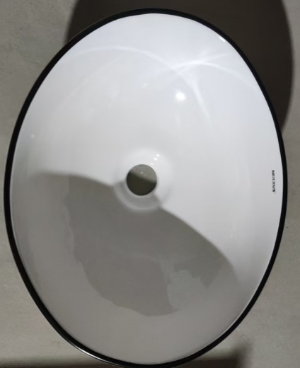 Раковина накладная MIXXUS PREMIUM ELLIPSE-0108 EDGE BLACK 400х330х145mm (MP6527) - 4
