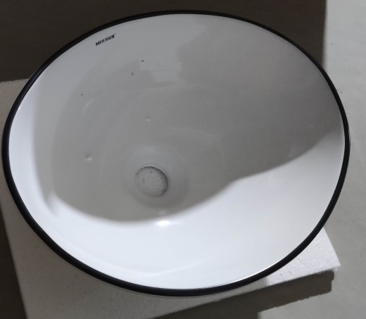Раковина накладная MIXXUS PREMIUM ELLIPSE-0108 EDGE BLACK 400х330х145mm (MP6527) - 5
