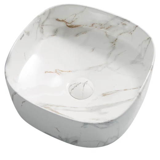 Раковина накладна Mixxus Premium DIVERSE-0104 MARBLE 370х370х135mm (MP6537) - 1
