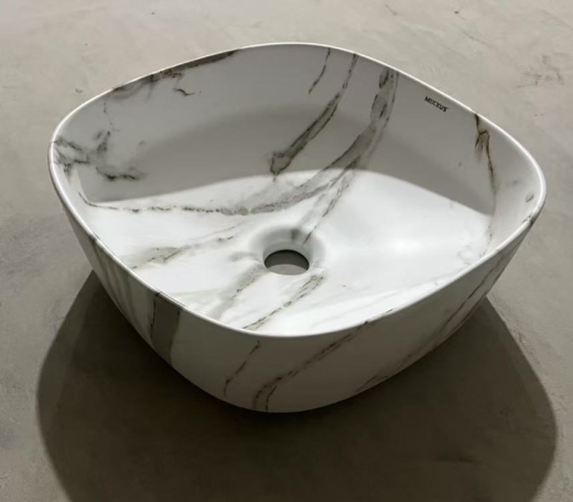 Раковина накладна Mixxus Premium DIVERSE-0104 MARBLE 370х370х135mm (MP6537) - 6
