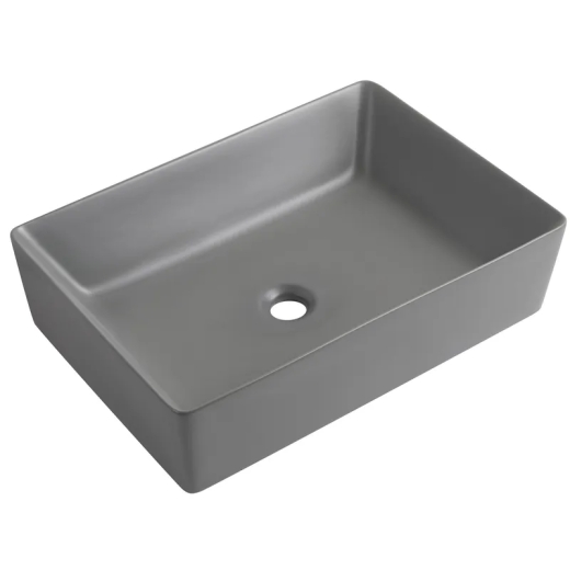 Раковина накладна Mixxus Premium QUADRO-0108 GRAY 550x390x145mm (MP6652) - 1