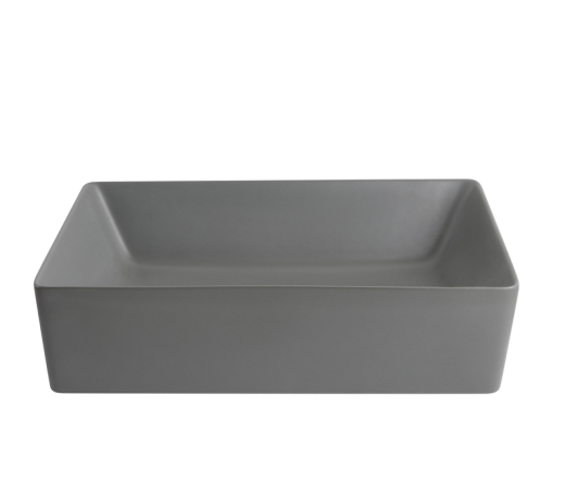 Раковина накладна Mixxus Premium QUADRO-0108 GRAY 550x390x145mm (MP6652) - 5