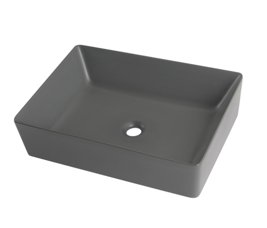 Раковина накладна Mixxus Premium QUADRO-0108 GRAY 550x390x145mm (MP6652) - 6