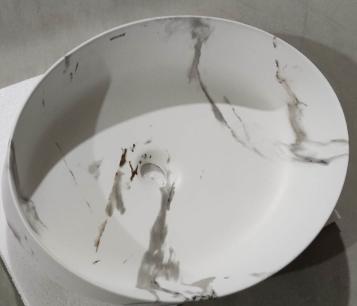 Раковина накладна MIXXUS PREMIUM ELLIPSE-0104 MARBLE 550х415х140mm (MP6554) - 4