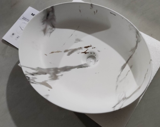 Раковина накладна MIXXUS PREMIUM ELLIPSE-0104 MARBLE 550х415х140mm (MP6554) - 5