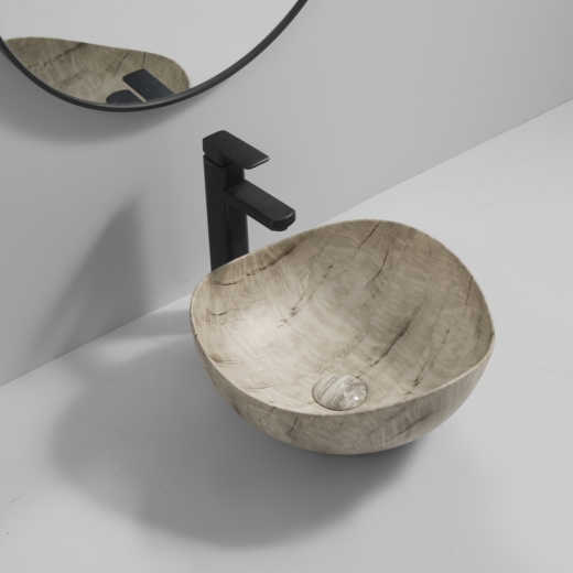 Раковина накладна Mixxus Premium WAVE-0103 MARBLE 380х380х170mm (MP6532) - 3
