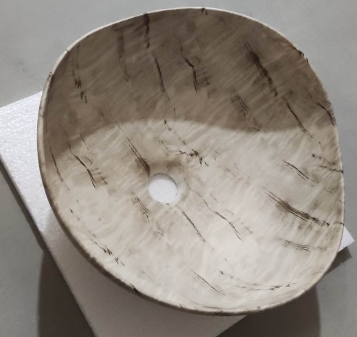 Раковина накладна Mixxus Premium WAVE-0103 MARBLE 380х380х170mm (MP6532) - 6