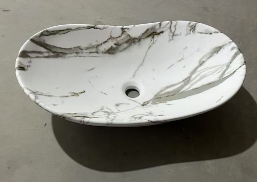 Раковина накладна MIXXUS PREMIUM WAVE-0105 MARBLE 620х360х160mm (MP6559) - 6