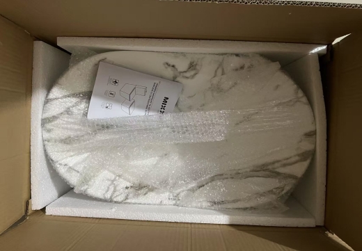 Раковина накладна MIXXUS PREMIUM WAVE-0105 MARBLE 620х360х160mm (MP6559) - 9