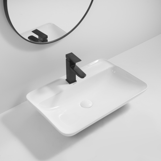 Раковина накладна Mixxus Premium BEVEL-0203 600х405х120mm з отвором під змішувач (MP6513) - 3