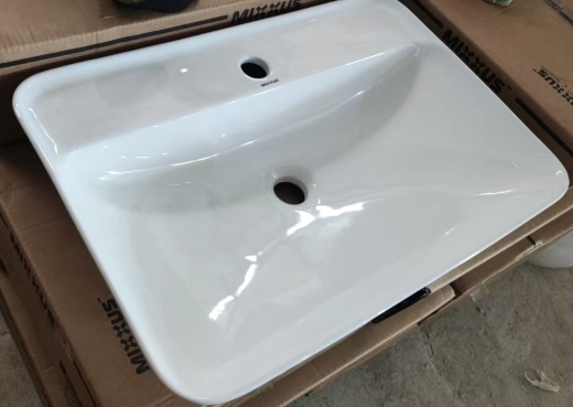 Раковина накладна Mixxus Premium BEVEL-0203 600х405х120mm з отвором під змішувач (MP6513) - 5