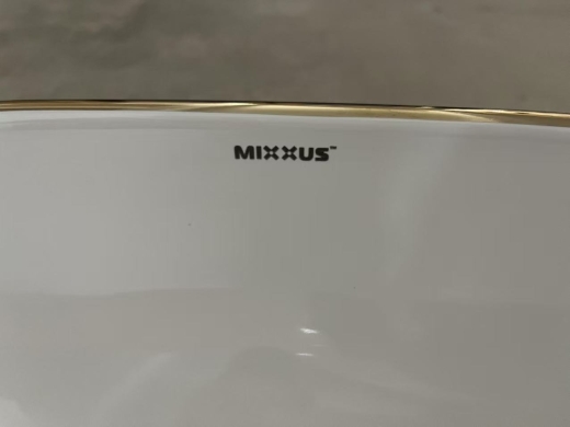 Раковина накладна Mixxus Premium ELLIPSE-0105 EDGE GOLD 600х400х150mm (MP6564) - 7