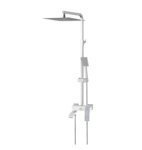 Душова колона KOER KB-56007-04 зі змішувачем, 3 функції (Колір хром+білий) (KR5159) - 1