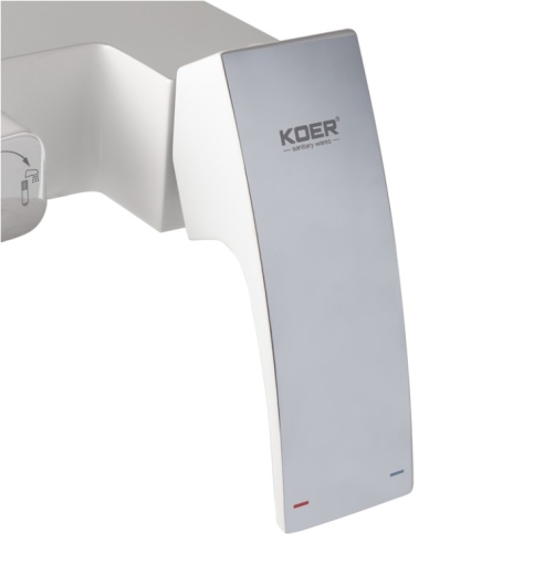 Душова колона KOER KB-56007-04 зі змішувачем, 3 функції (Колір хром+білий) (KR5159) - 4