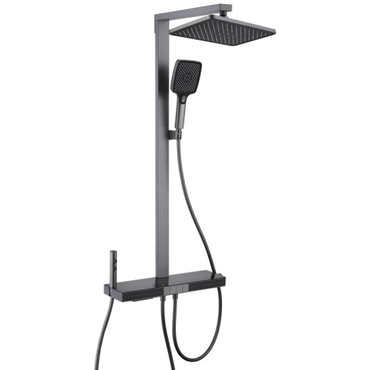Душова колона з термостатичним змішувачем Mixxus Premium Next-009-J Graphite, 4 режими (MI6544) - 1