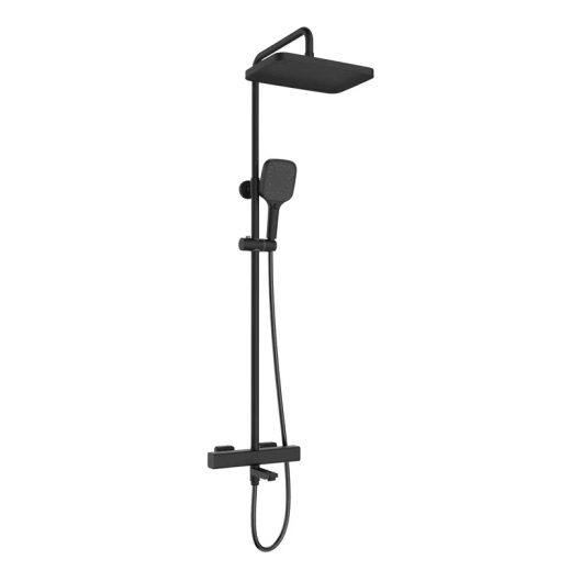 Душова колона Mixxus Premium VIRGO 009-J BLACK з термостатичним змішувачем,3 функції (MI6646) - 1