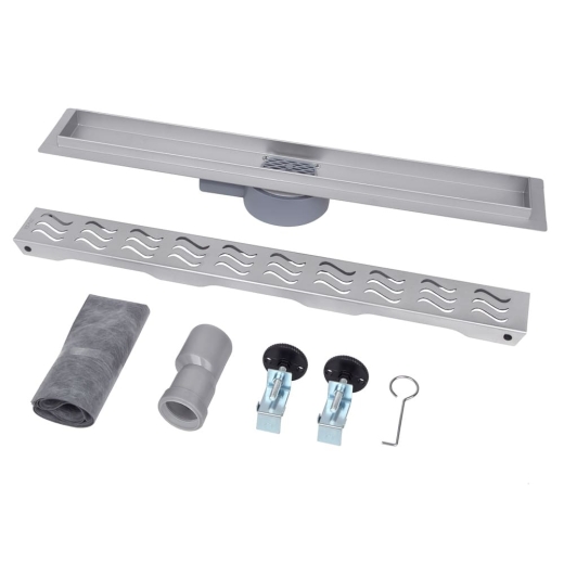 Душевой линейный трап ITAL IT03-FT11/700 Brushed nickel, комбинированный затвор (IT03-FT11/700) - 4