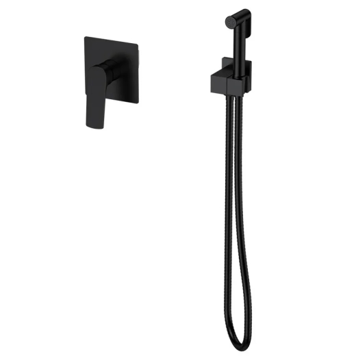 Змішувач для гігієнічного душу Mixxus Premium MONE 002 INNER Black вбудований з лійкою (MI6779) - 1