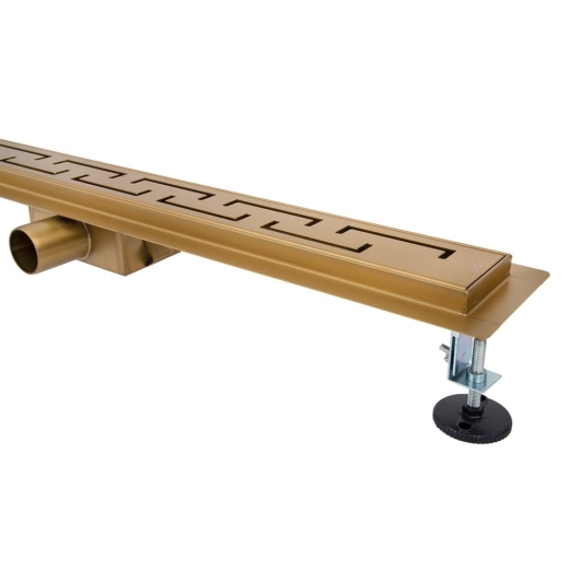 Душовий лінійний трап ITAL IT02-FT18/700 Brushed Gold, комбінований затвор (IT02-FT18/700GL) - 3