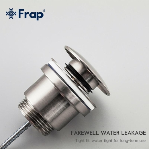 Донний клапан Frap F62-5, автомат, 1 1/4", сатин - 4