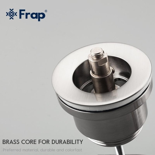 Донний клапан Frap F62-5, автомат, 1 1/4", сатин - 5