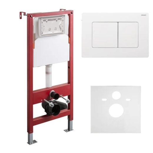 Комплект установочный для унитаза Koer KT-0502-03 (с пан. смыва KT-0602-03 Белая + звукоиз.) (KR5172) - 1