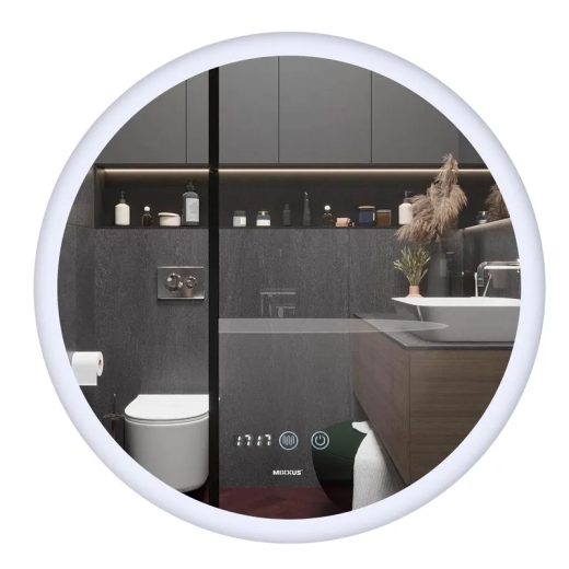 Зеркало Mixxus PLAIN MC10-80 с Led Touch, Anti-fog, димером, регулятором яркости, часами (MI6932) - 1