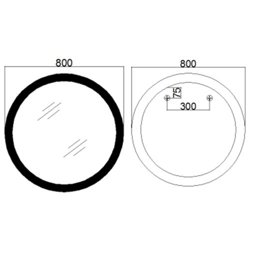 Зеркало Mixxus PLAIN MC10-80 с Led Touch, Anti-fog, димером, регулятором яркости, часами (MI6932) - 2