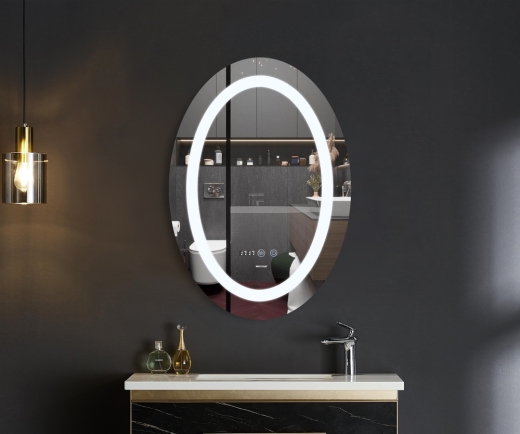 Зеркало Mixxus PLAIN MV02-60x80 с Led Touch, Anti-fog, димером, регулятором яркости, часами (MI6933) - 4