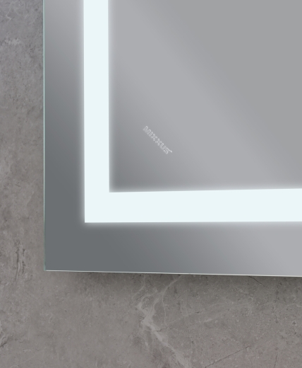 Дзеркало Mixxus WARM MR02-80x80 з Led Touch, Anti-fog, димером, регулятором яскравості, годинником (MI6934) - 6