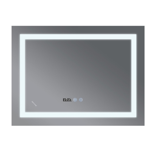 Дзеркало Mixxus WARM MR02-90x70-CASE з Led Touch, Anti-fog, димером, регулятором яскравості, годинником (MI6674) - 3