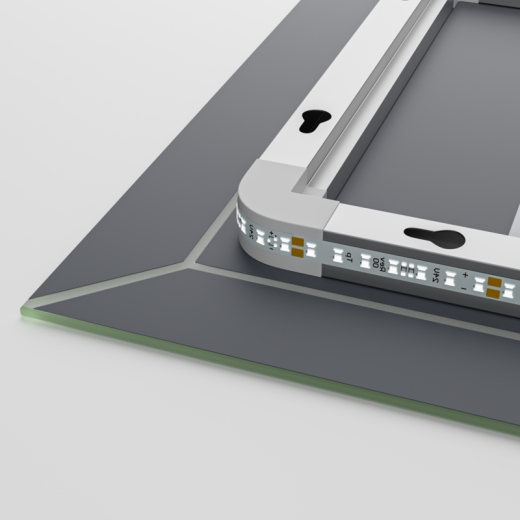 Зеркало Mixxus Premium CUBIC MR14-80x60-Reverse с Led Touch, Anti-fog, димером, регулятором яркости (MP6648) - 10