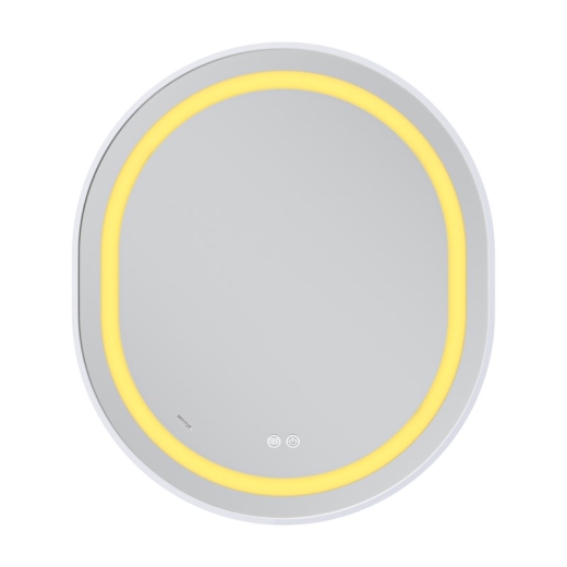 Дзеркало Mixxus Premium ELLIPSE MV05-80x70-Reverse WHITE з Led Touch, Anti-fog, димером (3-6,5kK) (MP6645) - 4