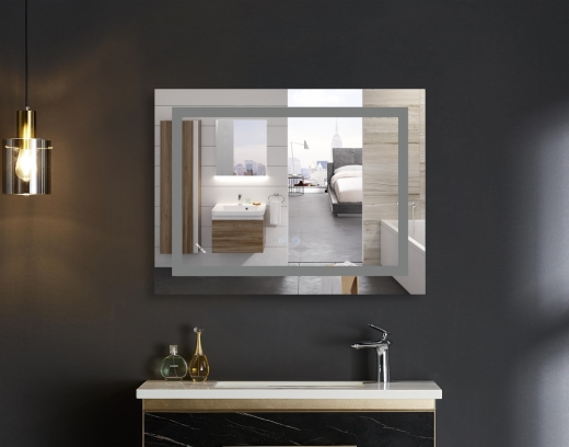 Зеркало Mixxus WARM MR12-80x60-Reverse с Led Touch, Anti-fog, димером, регулятором яркости (MI6672) - 5
