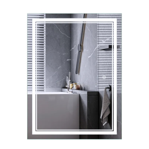 Зеркало Mixxus Premium QUADRO MR20-80x60-Reverse с Led Touch, Anti-fog, димером, регулятором яркости (MP6619) - 1
