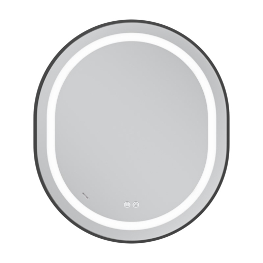 Дзеркало Mixxus Premium ELLIPSE MV05-80x70-Reverse BLACK з Led Touch, Anti-fog, димером (3-6,5kK) (MP6646) - 3