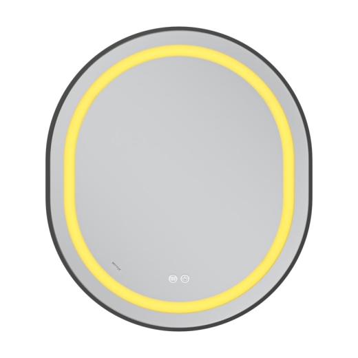 Дзеркало Mixxus Premium ELLIPSE MV05-80x70-Reverse BLACK з Led Touch, Anti-fog, димером (3-6,5kK) (MP6646) - 4
