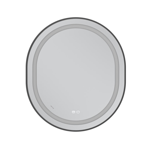 Дзеркало Mixxus Premium ELLIPSE MV05-80x70-Reverse BLACK з Led Touch, Anti-fog, димером (3-6,5kK) (MP6646) - 6