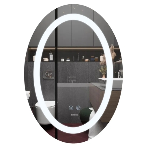 Дзеркало Mixxus PLAIN MV03-50x70 з Led Touch, Anti-fog, димером, регулятором яскравості (MI6664) - 1