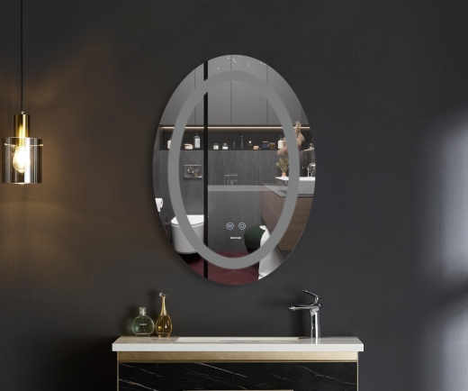 Дзеркало Mixxus PLAIN MV03-50x70 з Led Touch, Anti-fog, димером, регулятором яскравості (MI6664) - 5
