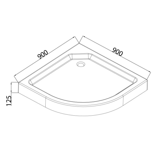 Душовий піддон з сифоном Mixxus PLAIN ST01-90x90x13 (MI6916) - 5